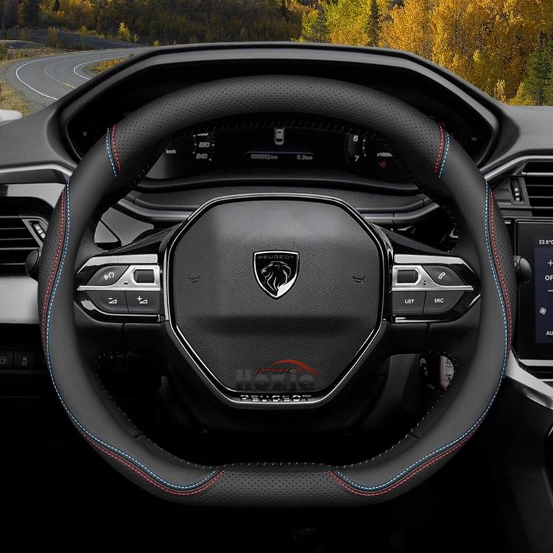Leather Car Steering Wheel Cover for Peugeot 307 106 Partner 407 406 306 301 108 607 408 207 206 208 308 508 SW GT 2012 - 2025