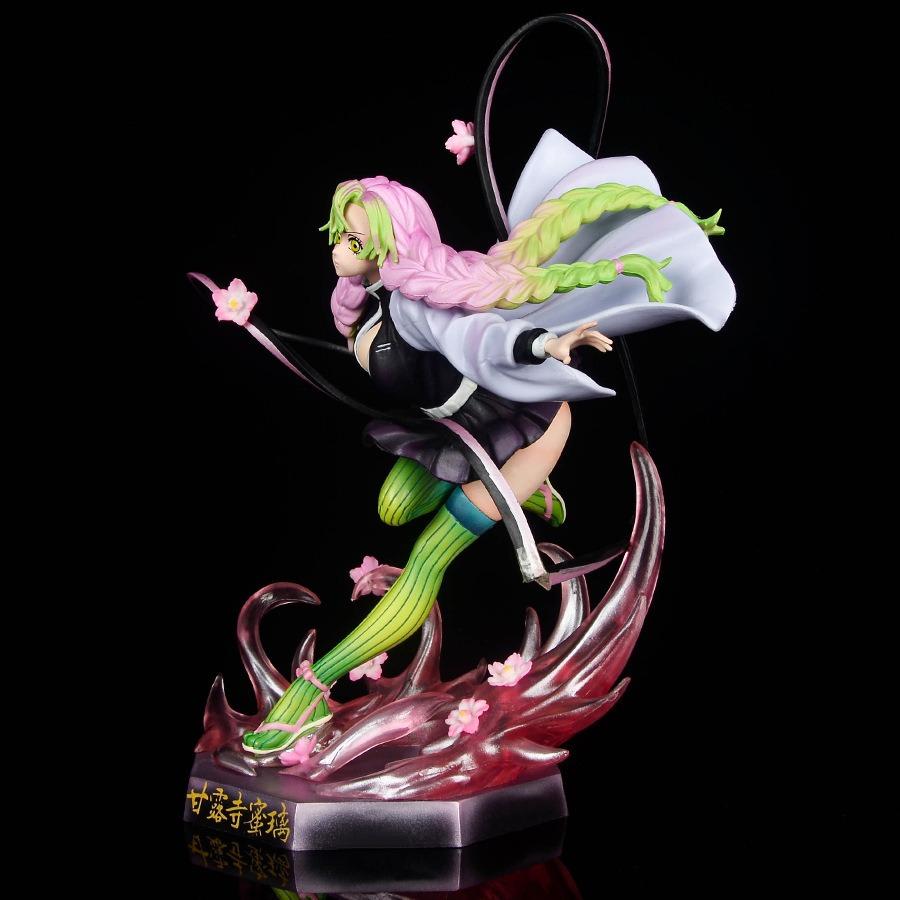 22cm Demon Slayer Kanroji Mitsuri Anime Girl Figure Model Gk Statue Boys Collection Desktop Decoration Ornament Toys Gifts