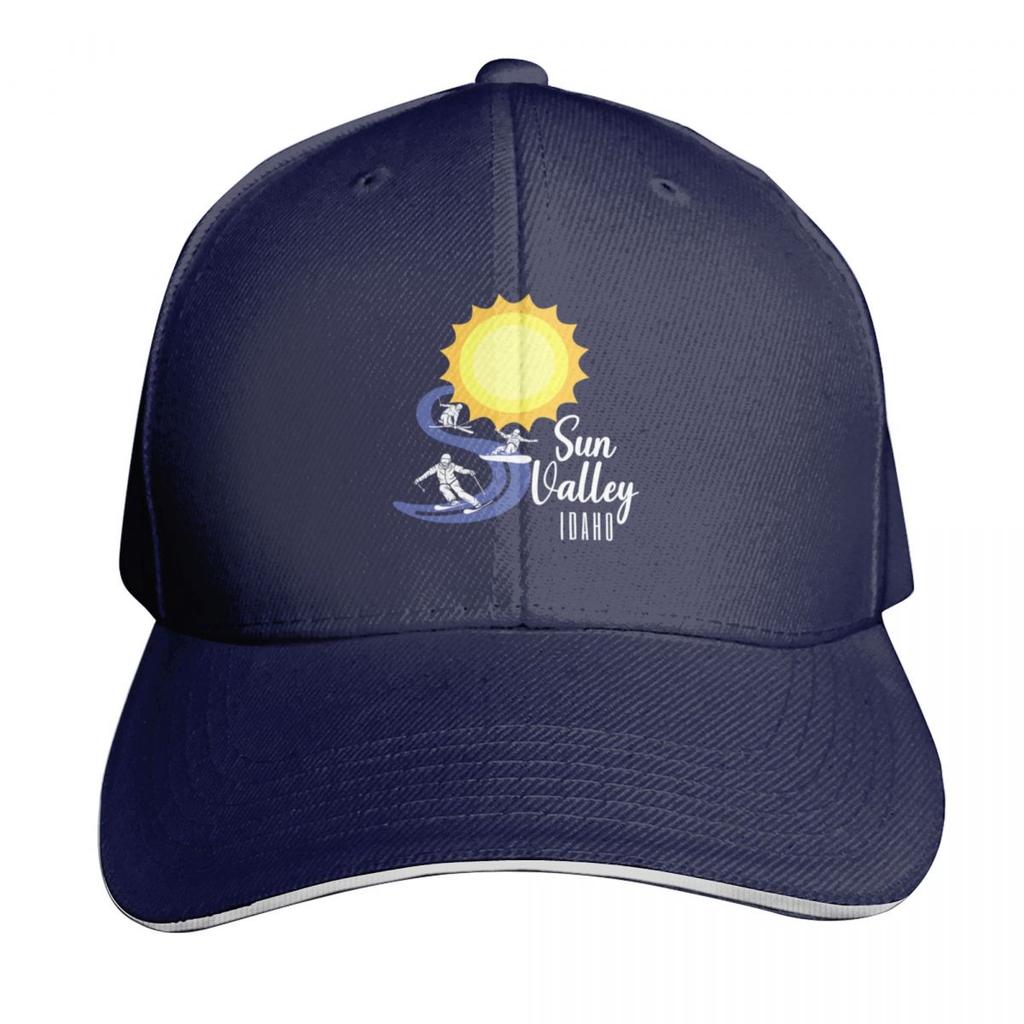 Sun Valley Idaho White Text Gift Ideas For The Ski Enthusiast Baseball Cap Men Women Casual Summer Sport Sun Cap
