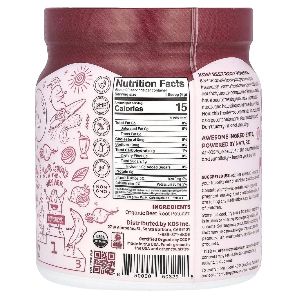Organic Beet Root Powder, 360G(12.7Oz)
