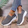 Fashion Casual Slip On Sports Shoes for Women Breathable Soft Sole Knit Sneakers Woman Lightweight Comfortable Walking Shoes Plus Size