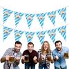 Decorazioni Oktoberfest Stendardo Bandiera Bavarese da 8 Metri Forniture Festa della Birra Ghirlanda Striscione per Giardino Bar Casa Tende Esterno