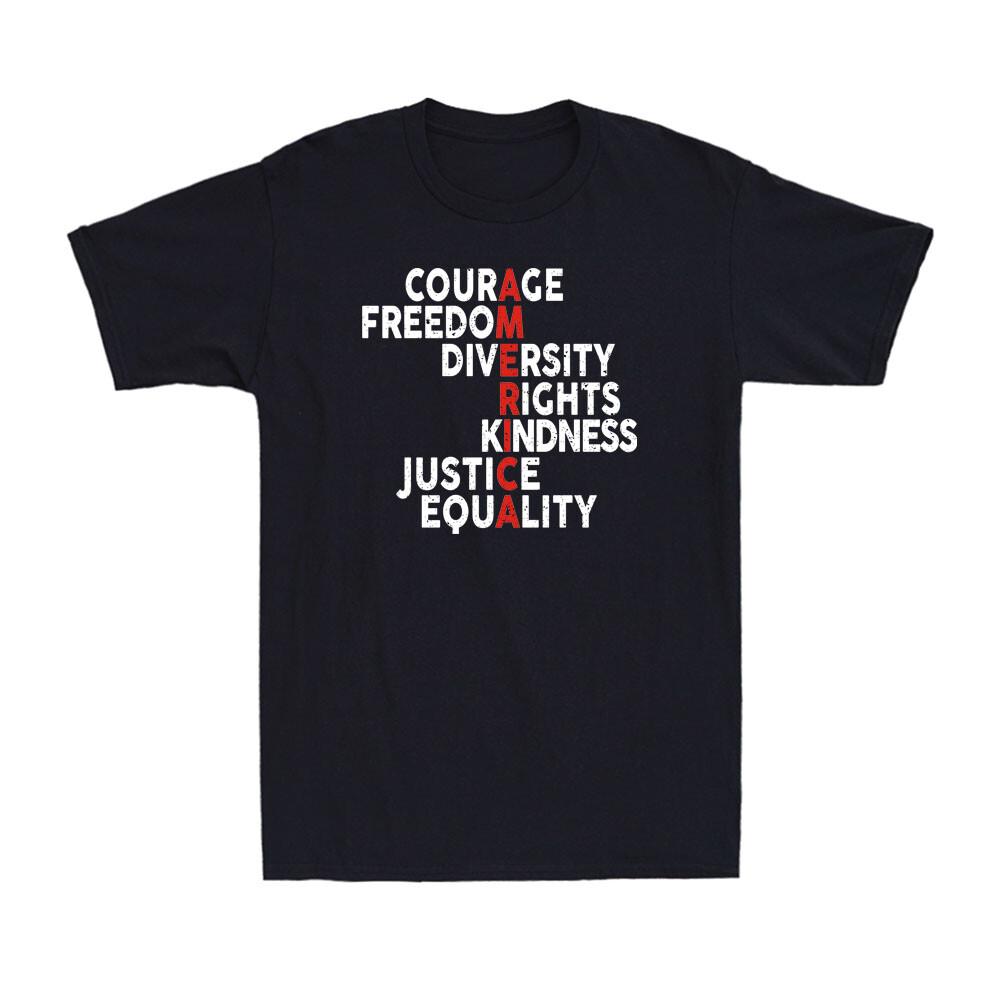 Protest America Equality Courage Freedom Rights Resist Unisexs Tshirt