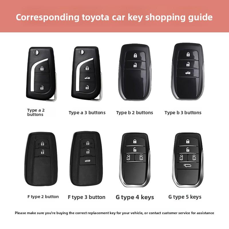 BNH5  TPU Key Case Cover Shell For Toyota Corolla SE 2023 Camry 50 55 TLC200 Yaris Land Cruiser Prado150 RAV4 Venza SIENNA
