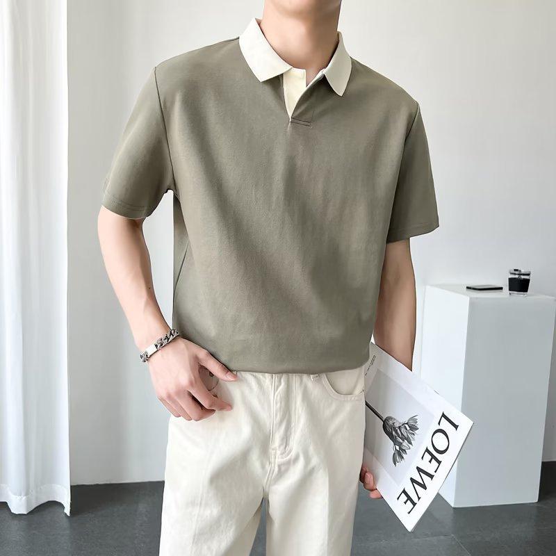 Summer New POLO Men's short-sleeved shirt, trendy brand, casual and loose-fitting T Japanese-style short-sleeve men's shirt T Shirt