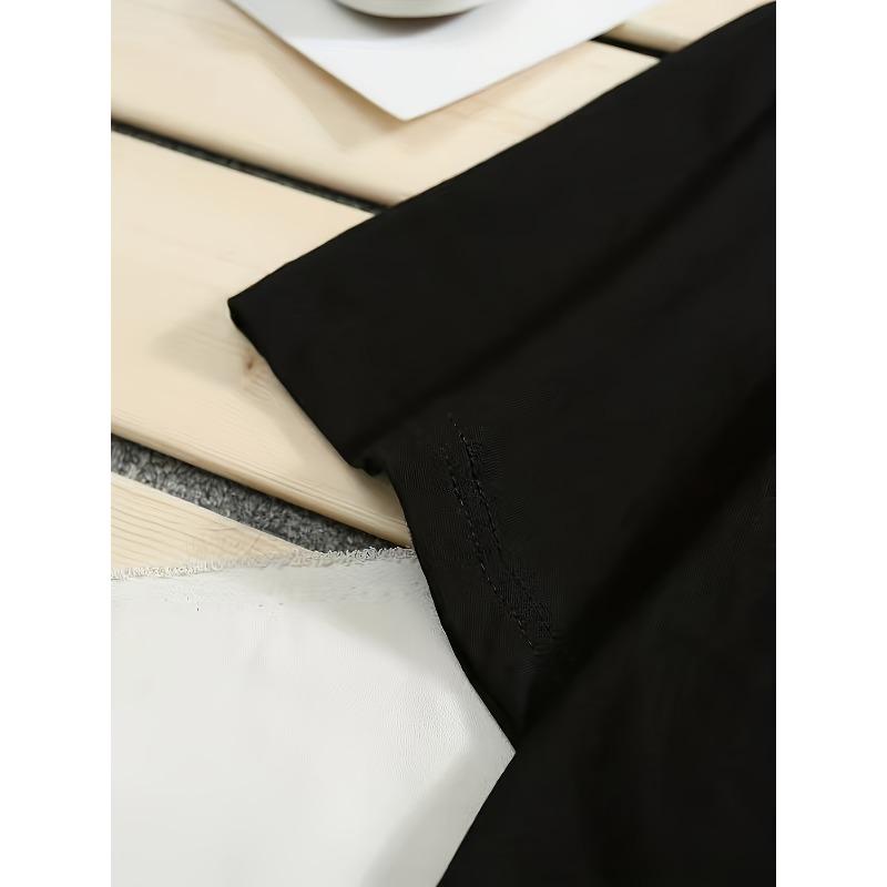 Herren Freizeit-Rundhals-T-Shirt mit japanischem Kalligrafie-Druck, Lockerer Schnitt, Kurzarm-Oberteil für Frühling und Sommer Outdoor-Bekleidung Mode | Trend | Langlebig
