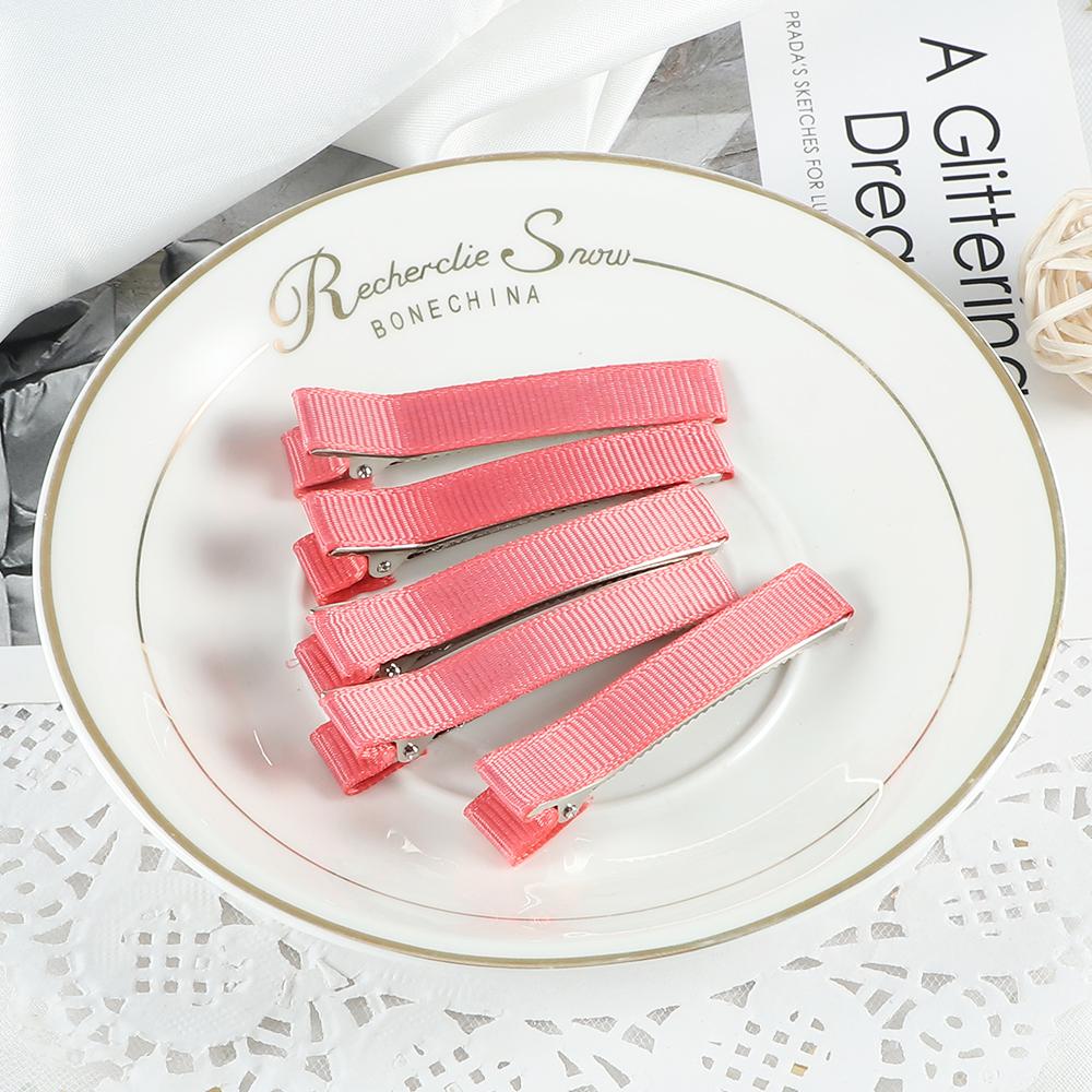 24 STÜCKE 6cm Bandbezogene Metall-Haarspangen Basic Einfache Haarnadeln DIY Schmuck Handgefertigt Mädchen Kinder Haarschmuck Geschenke