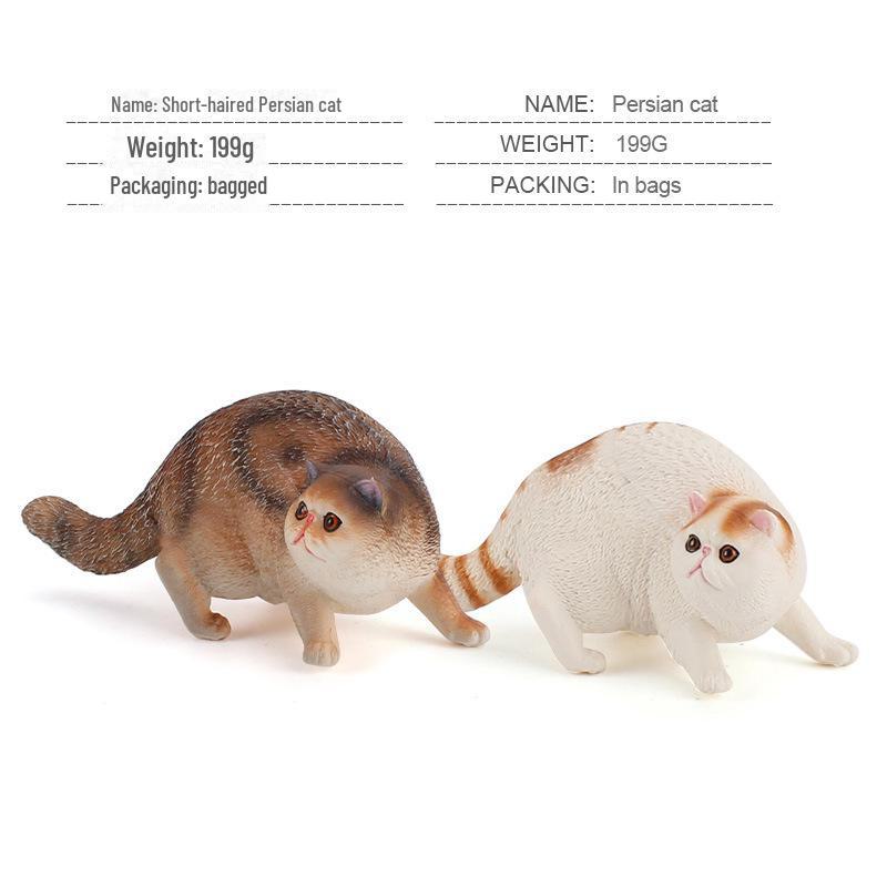 Seashell Cat Figurine: Realistic Kitten Toy Model