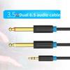 Dönüştürücü 3.5mm'den 6.5mm'ye Ses Ayırıcı Kablo 3.5mm Jak'tan 6.5mm Jak'a Kablo Ses Aksesuarları