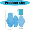 4PCS/Set Soft Flannel Washable Menstrual Pads Leak Proof Menstrual Pads For Travel And Home Use  Blue