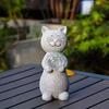 IP44 Waterproof Garden Cat Figurine Auto On/Off UV Resistant Cat Statue Resin Material Solar Lights Solar Lantern Villa Lawn