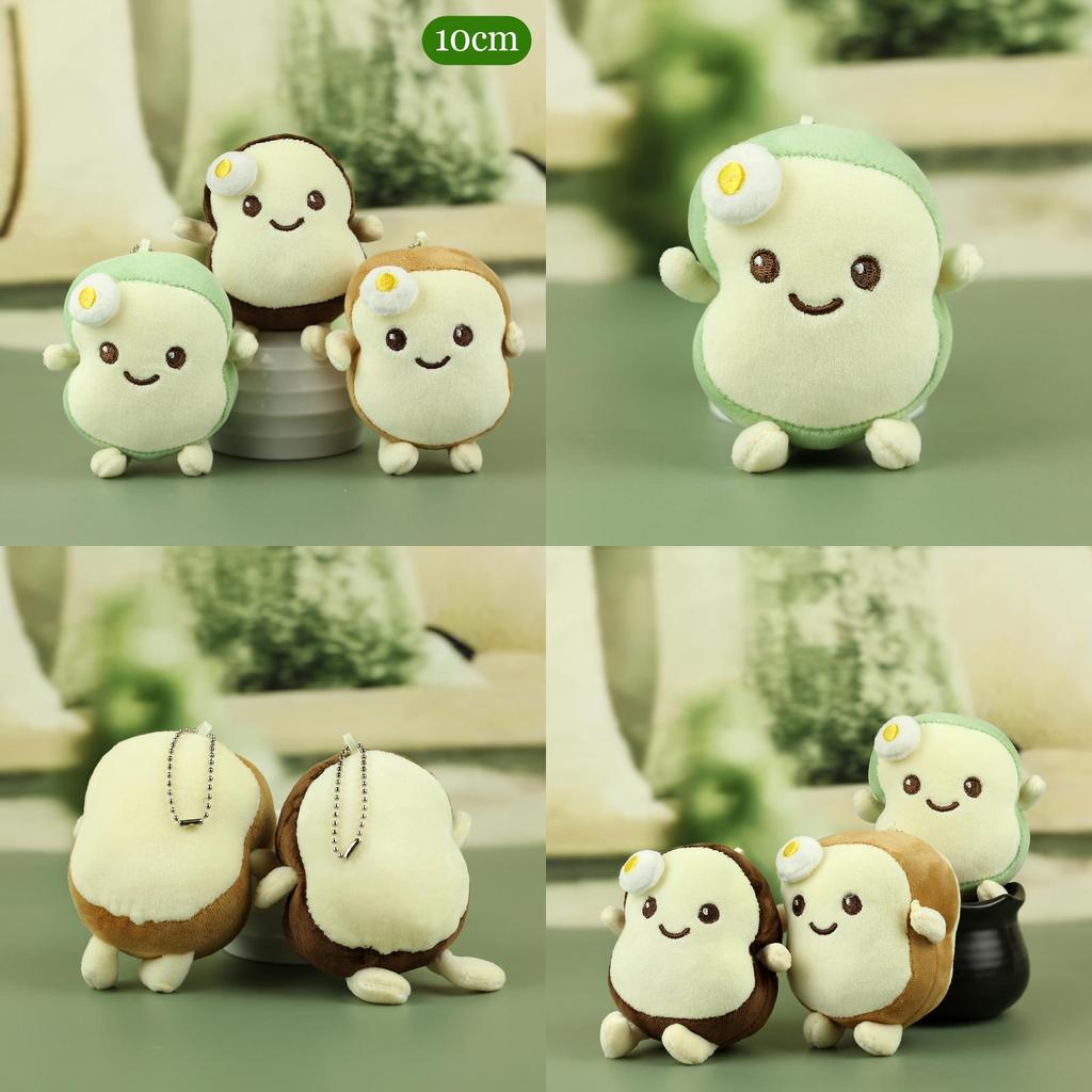 Adorable Plush Bread Keychain Soft Stuffed Toy Cute Sandwich Gift For Kids