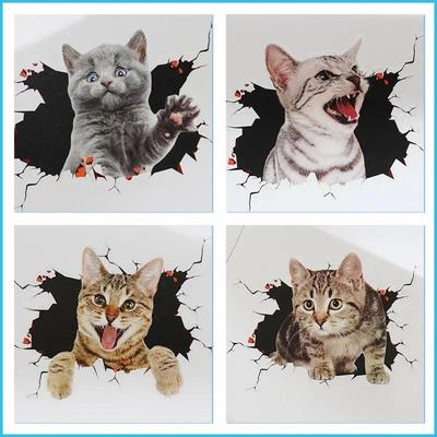 3D Three-dimensional Cat Sticker Creative Sticker Body Rear  Scratches Blocking Sticker Cute Decroative Accessories
