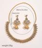 Retro Zestaw Biżuterii z Dżetami i Perłami: Naszyjnik i Kolczyki dla Pań