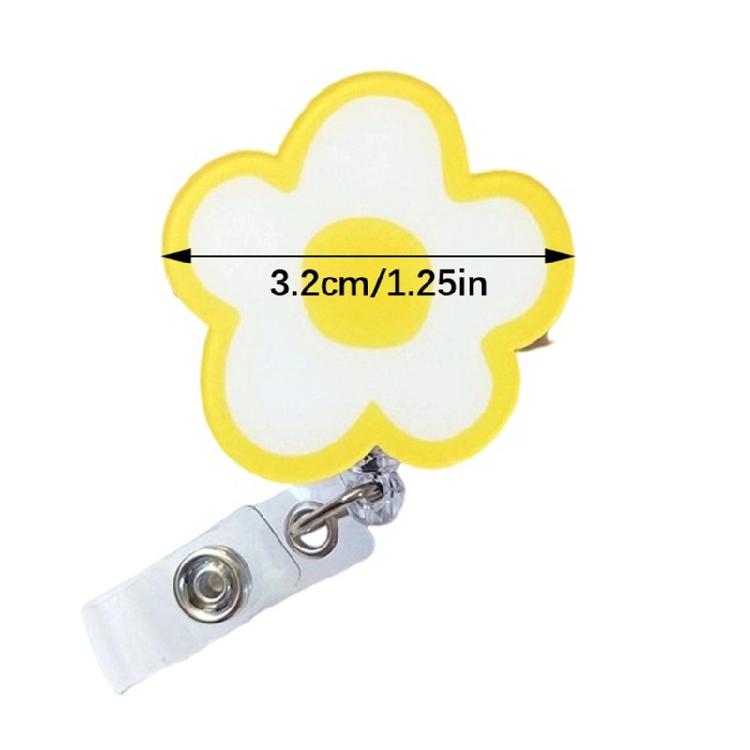 Flexible Rotating Card Holder With Vibrant Fashionable Petal Design Acrylic Construction And Adjustable Cord Length