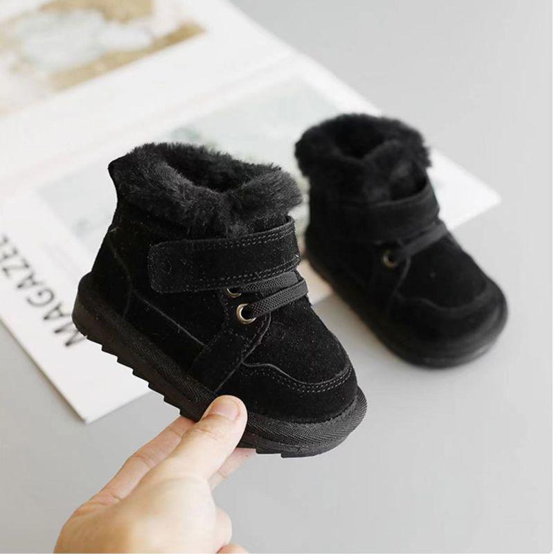 Toddler Snow Boots: Soft Sole Winter Cotton Shoes for Boys & Girls (1-2 Years) 3cm