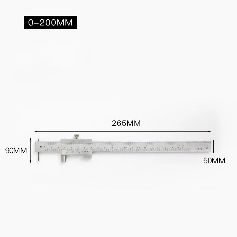 

Allsome 0-200мм Нержавеющая сталь Параллельный разметочный нониусный штангенциркуль разметочный инструмент с твердосплавным разметочным стержнем Разметочный инструмент
