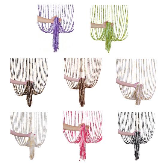 Spiral String Door Curtain Decorative Tassel Curtain Wall Panel Room Divider Fringe Screen Blind for Home Living Room Bedroom