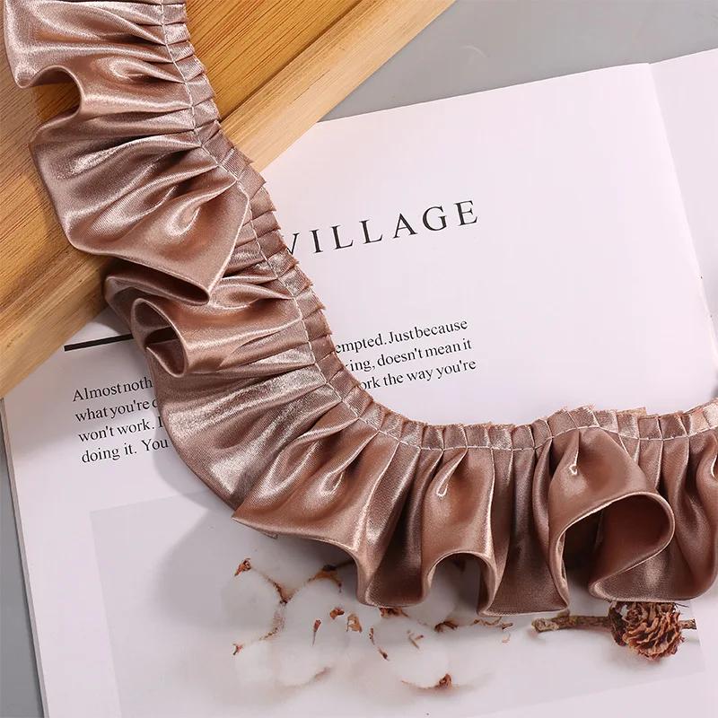 30meter Double Satin Wavy Ribbon leaf 55MM Chroma Colorful Skirt Lace Bows DIY Handmade Hair Accessories Gown Material