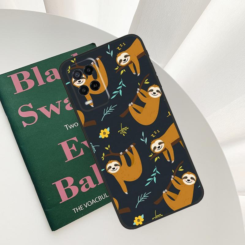 

Sloth Cute Animal Case For Oppo A96 A76 A16 A15 A17 A52 A72 A54S A57S A58 A78 A98 A57 A77 A54 A74 A94 Cover OPPO A17