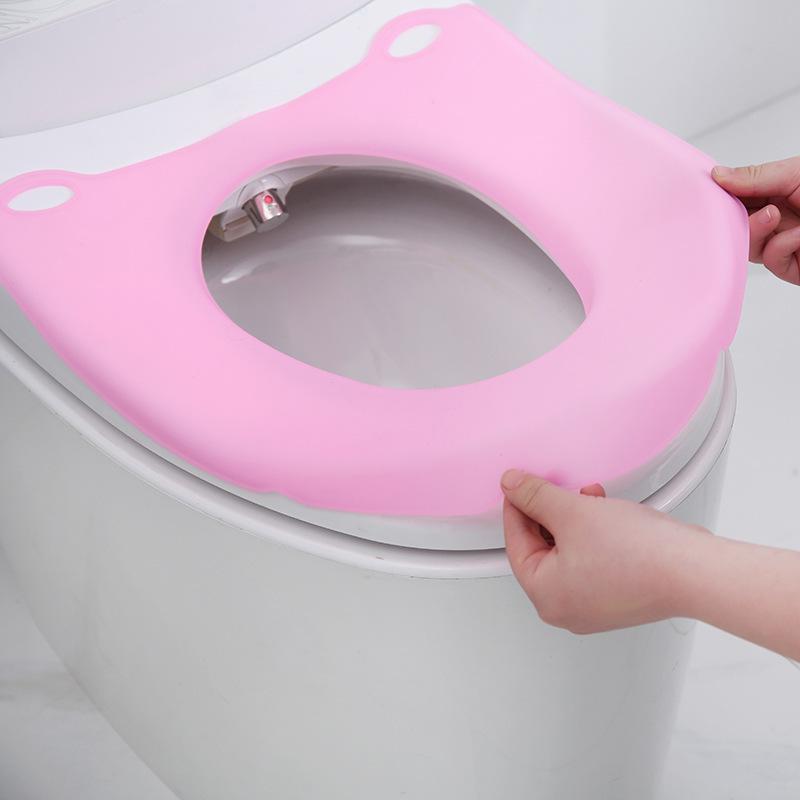 Silicone Toilet Seat Cushion For Travel On Business Trips Comfortable Reusable Waterproof And Moisture-Proof Toilet Cover Set