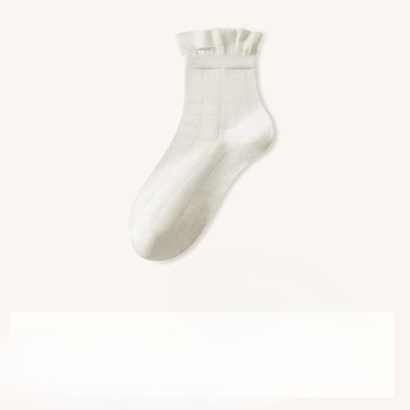 Autumn and Winter Thickened Socks, Women's Mulberry Silk Mid-calf Socks, Loose Boneless Socks for Postpartum Women