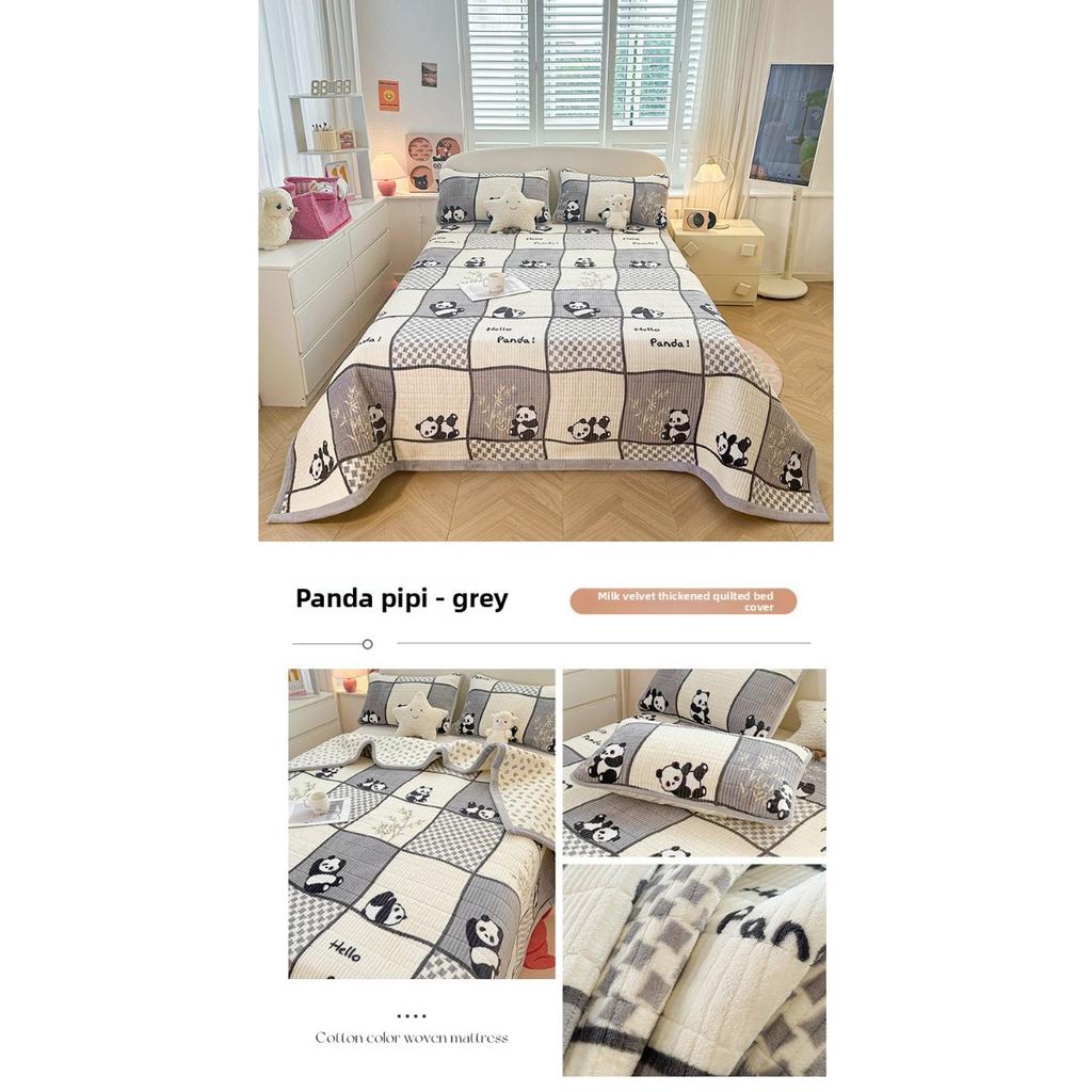 Zimní silný mléčný sametový přehoz na postel, tatami rohož s bavlněným kang přehozem, protiskluzová matrace, hřejivé prostěradlo z korálového sametu