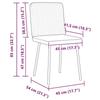 VidaXL Dining Chairs Set of 6 Black Velvet 3315562