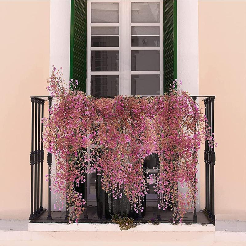 New! 1pc/2pcs Handmade Artificial Vines Indoor Outdoor Wall Hanging Faux Plant For Home Balcony Garden