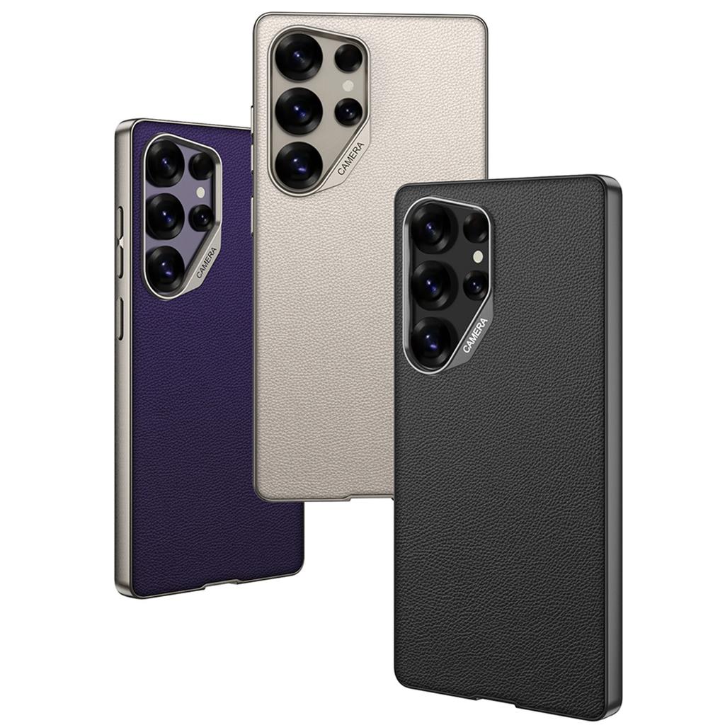 Suitable for Samsung S25Ultra Mobile Phone Case Carbon Fiber Leather Mobile Phone Case S25u Matte Advanced Sense Protection Case