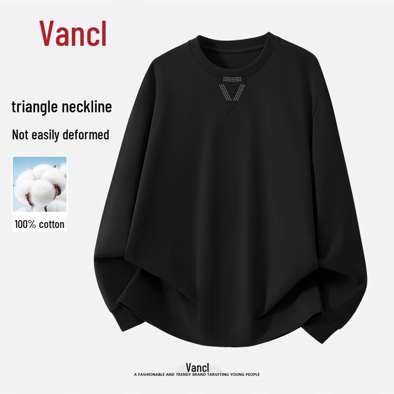 VANCL Men's Long Sleeve Pure Cotton Heavyweight T-Shirt