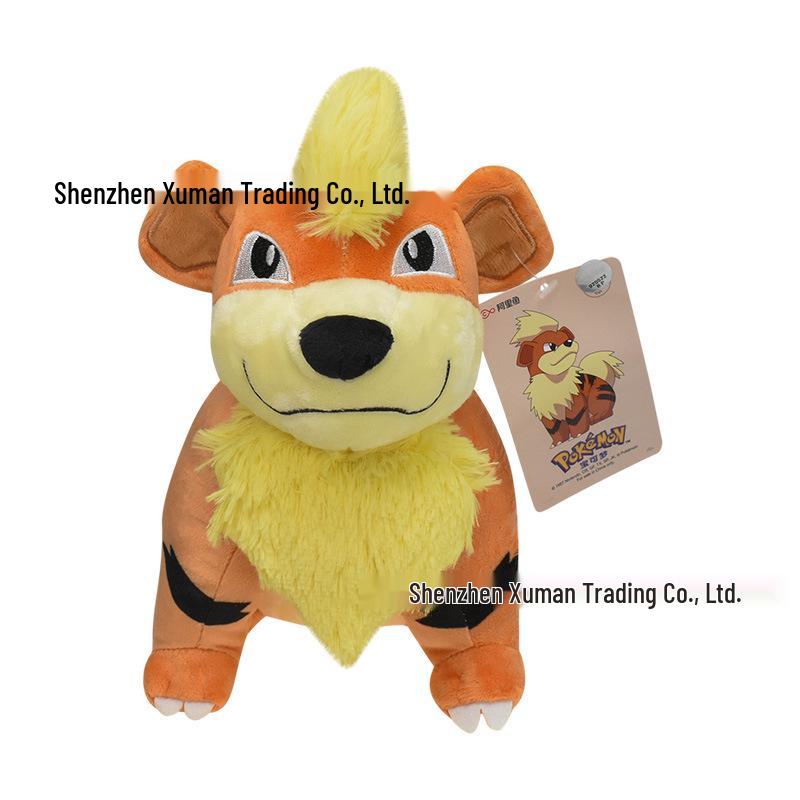 Authentic Pokemon Plush Dolls: Pikachu, Gengar, Mewtwo, Psyduck, Squirtle.