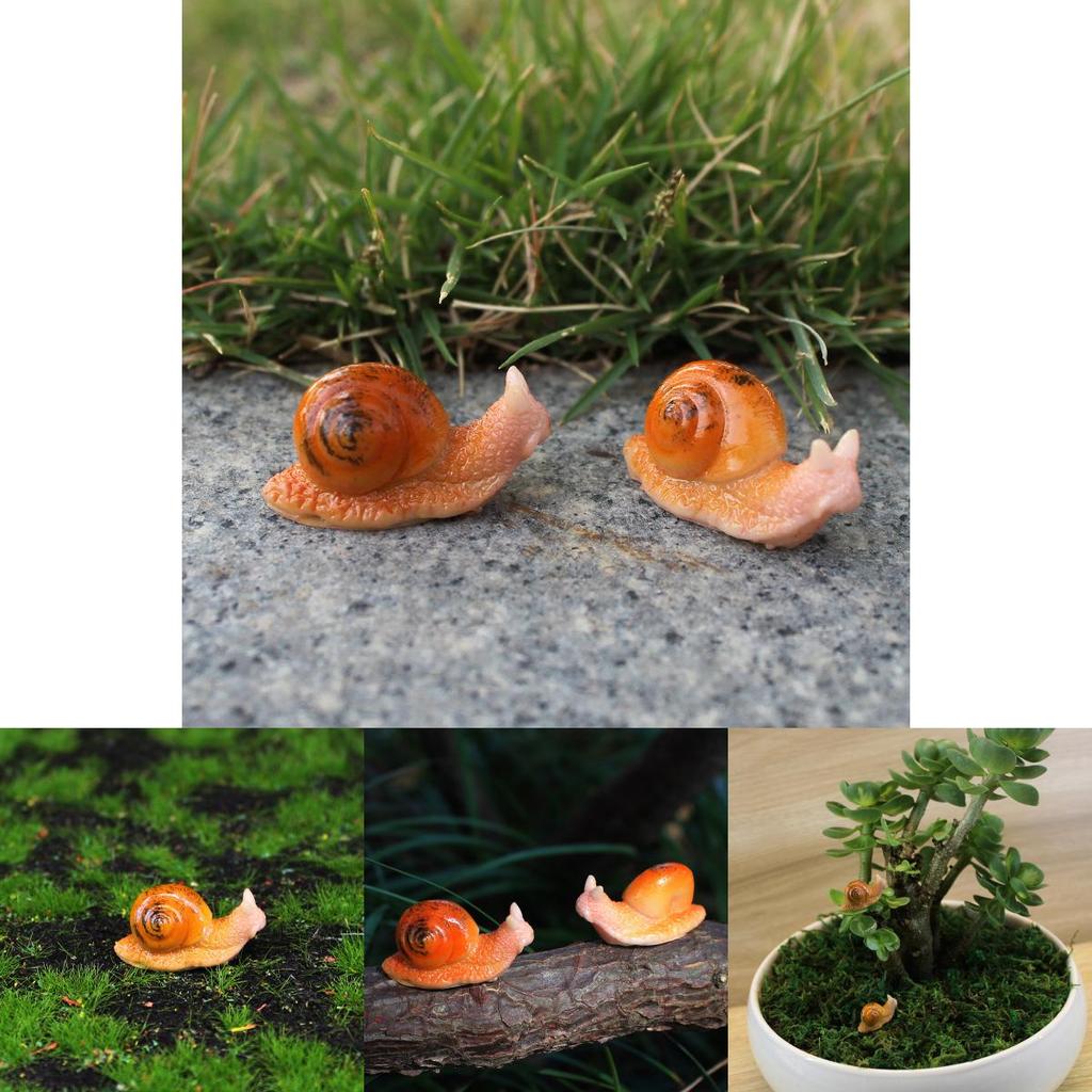 Micro Landscape Succulent Snail Resin Animal Decoration Garden Scene For Party And Holiday