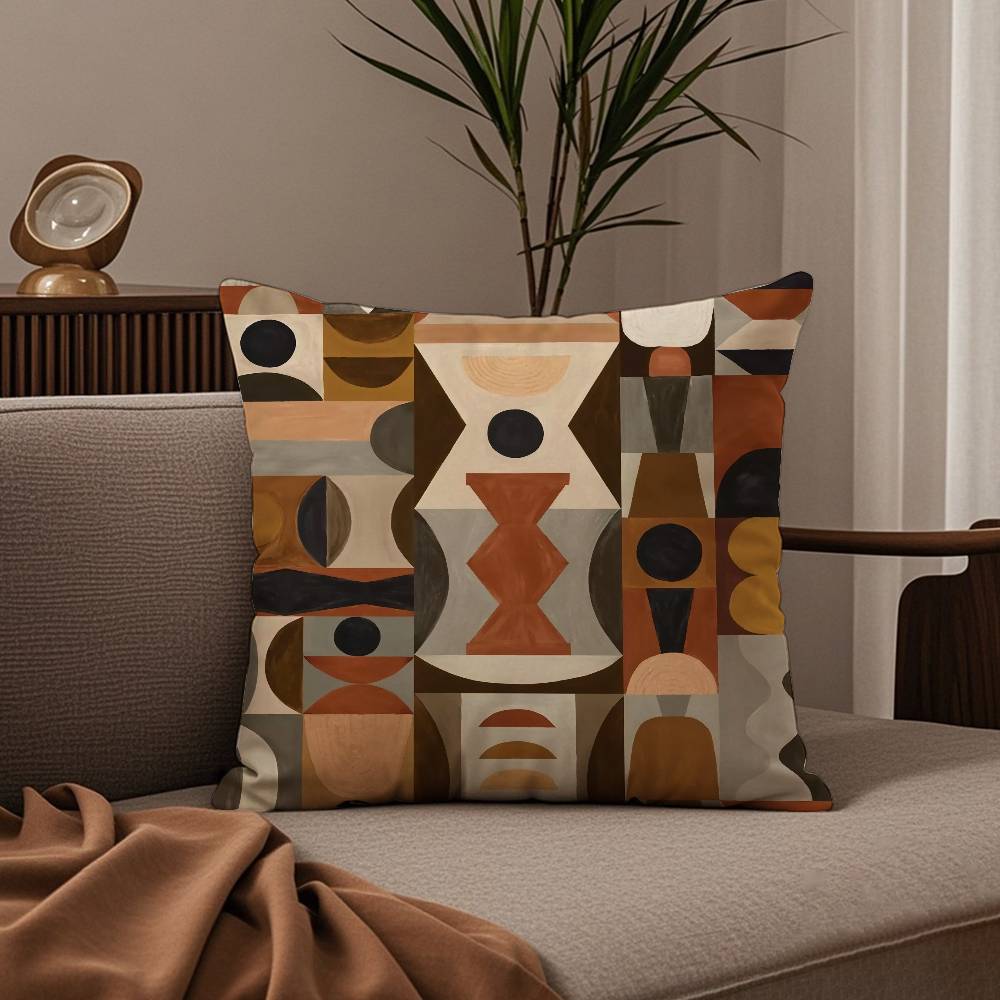 Modern Reduced Geometry Pillow Case Pattern Printing Pillowcase Living Room Sofa Cushion Cover Bedroom Room Decor