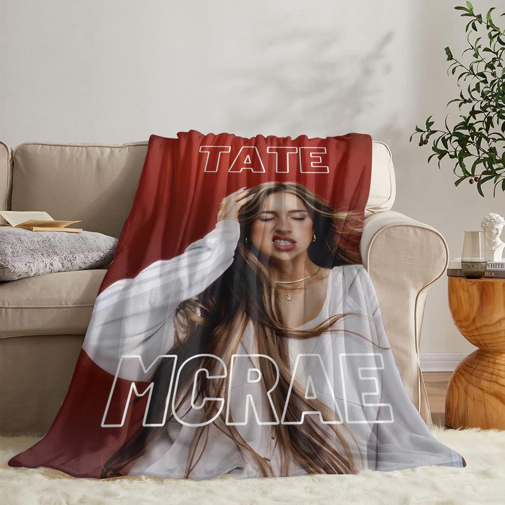 T-tate McRae Throw Soft Flannel Throw Summer Blanket Lightweight Cozy Nap Blanket for Sofa Bed Travel