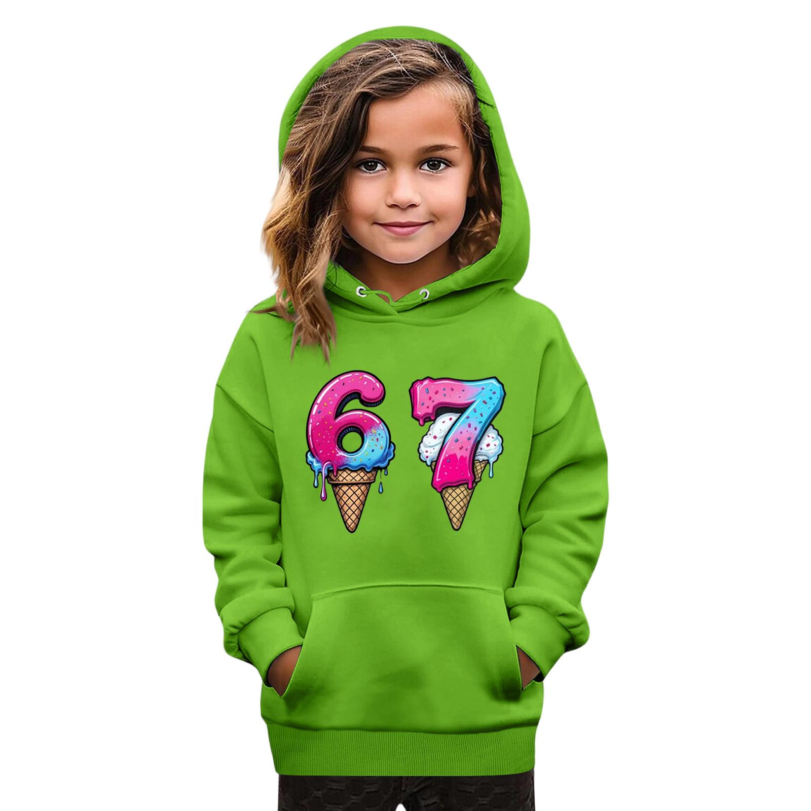 

Детская мода Принтованный пуловер Повседневный с длинным рукавом Свитшот с круглым вырезом и капюшоном 150