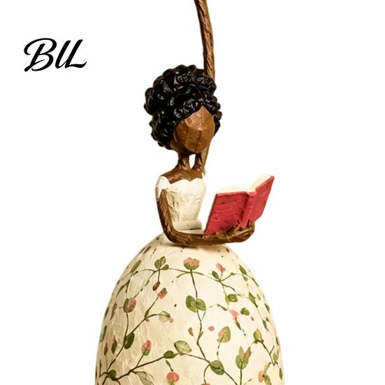 Dynamic Window Hanging Dancing Lady Ornament for Home Decor, Elegant Art Sculpture, Graceful Silhouette Creative Pendant Indoor Outdoor Porch