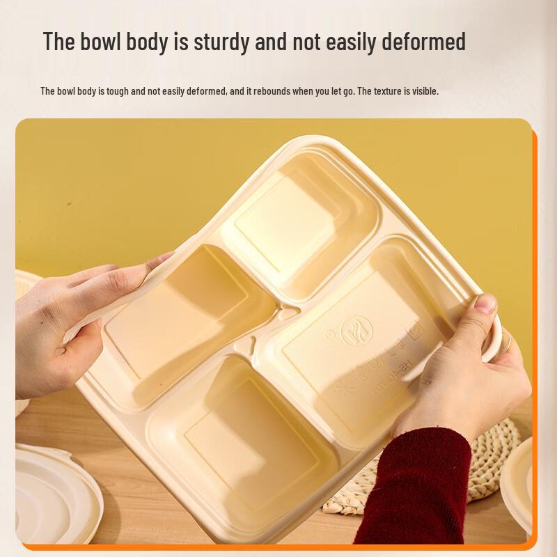 Degradable Corn Starch Disposable Multi-Compartment Takeaway Boxes