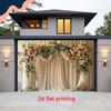 2D Neutral Tone Floral Curtain Photography Background for Events
