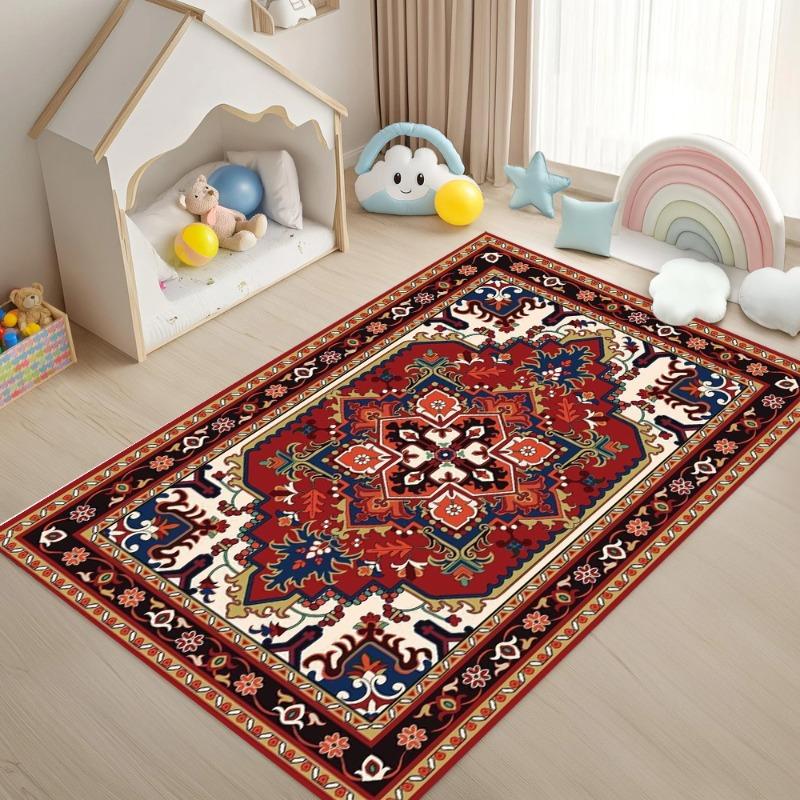 Turkey Persian Bohemian Area Rug Large,Carpet Rug for Living Room Bedroom Sofa Doormat Decoration,Kid Play Non-slip Floor Mat