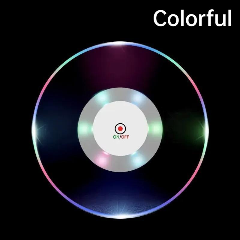 LED Leuchtender Untersetzer Flaschenaufkleber Tischset, Bunter Blinkender Lichtring für Bar Nachtclub Party Stand Getränkedekoration