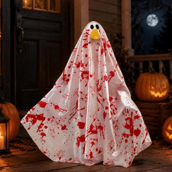 Halloween Porch Goose Outfit, Blood Goose Clothes, Horror Style Goose Costume for Haunted House Party Favors