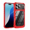Metal Camera Frame Armor Phone Case for iPhone 17 16 15 14 13 12 11 Pro Max Air Plus Transparent Hard Acrylic Shockproof Cover