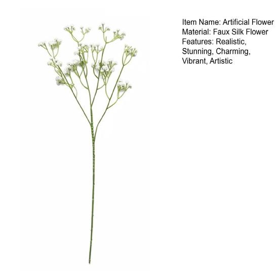 Baby's Breath Artificial Flowers White Real Touch Faux Gypsophila Flowers for Wedding Party Home Garden Decor