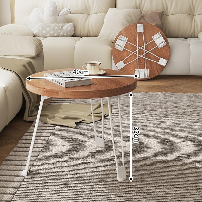Folding Coffee Table Round Side Tables Minimalist Modern Table Multifunctional Portable Simple Living Room Small Sofa Tables