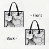 Trendy Cracked Pattern Tote Bag Casual Daily Large Capacity Handbag for Shopping Travel Outdoor Use
