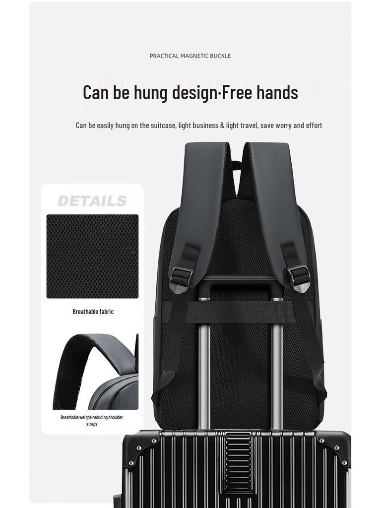 Men's Stylish High-Capacity Waterproof Business Travel Backpack