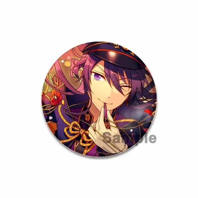 32/44/58MM Tinplate Brooch Ensemble Stars SOUMA KANZAKI Round Pins Cute Cartoon Badge for Backpacks Clothes Accesoory Jewelry
