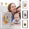 DIY Family Handprint Kit Wooden Frame Transparent Photo Frame  for Family Baby Pet
