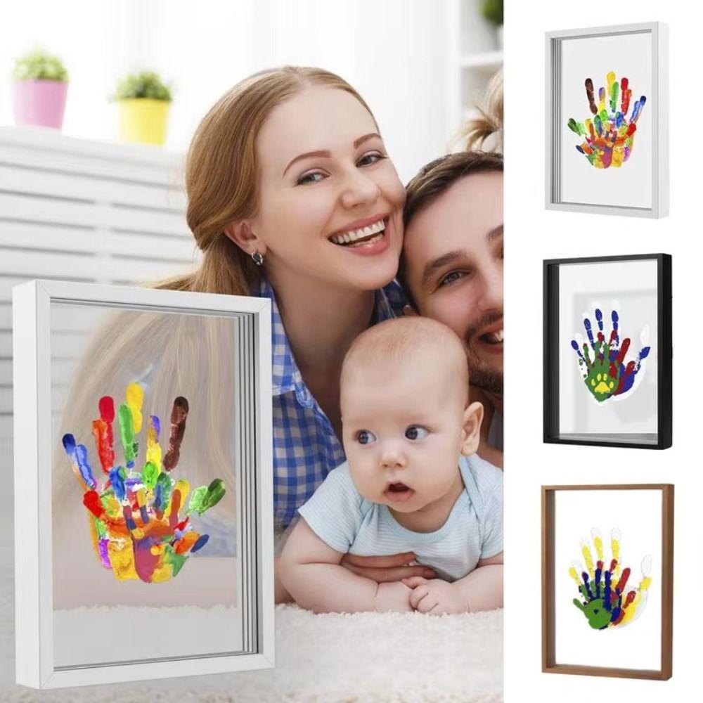 DIY Family Handprint Kit Transparent Photo Frame for Family Baby Pet